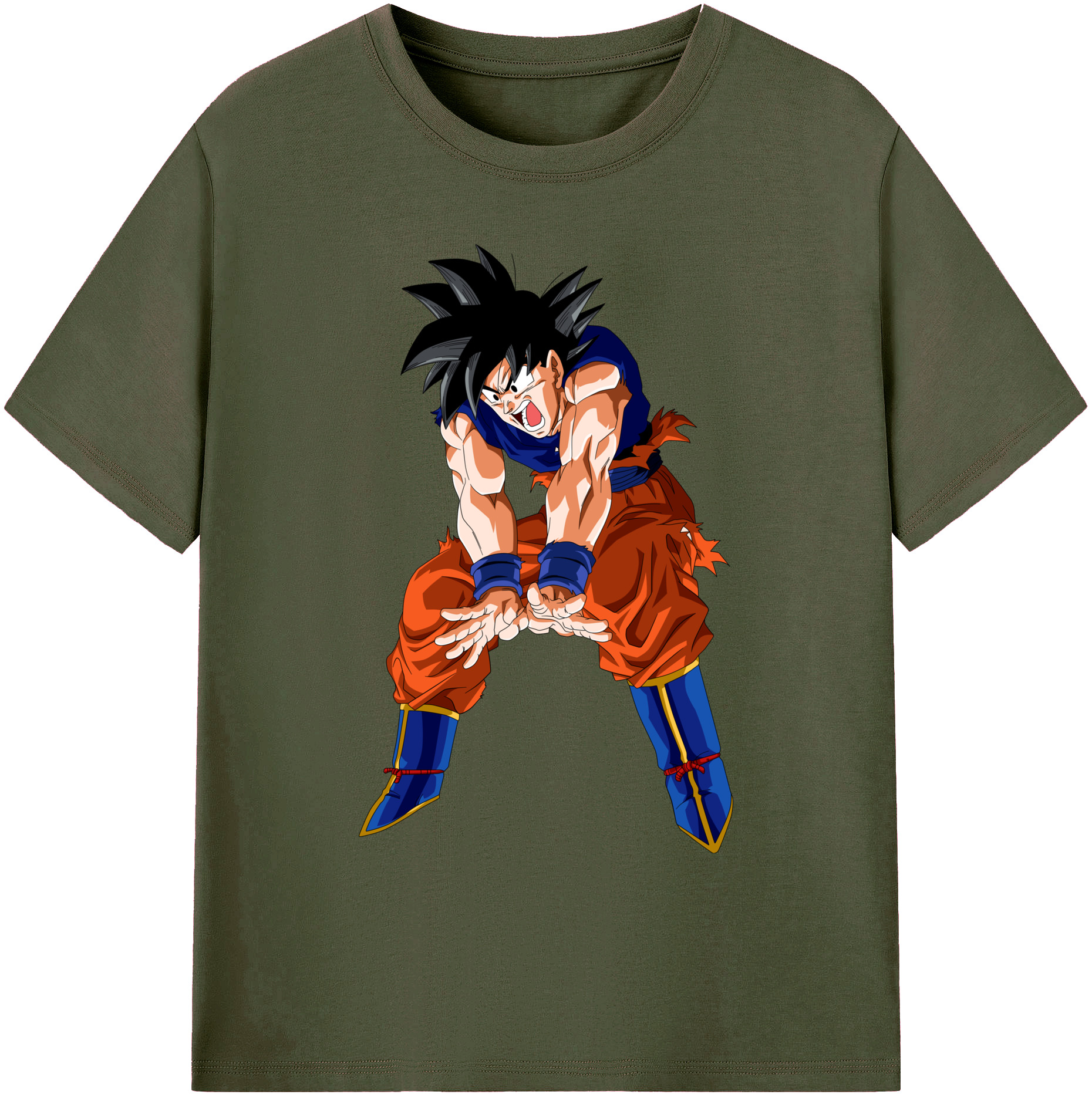 （画像用） ドラゴンボール 孫悟空（そん ごくう）Son Goku カカロット DRAGON BALL Kakarotto 綿100％ メンズ半袖Tシャツ｜肌触りやわらか＆通気性